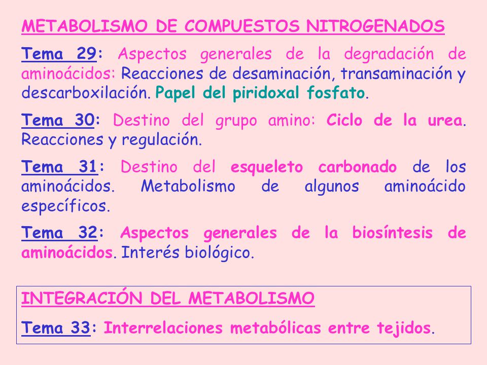 METABOLISMO DE COMPUESTOS NITROGENADOS