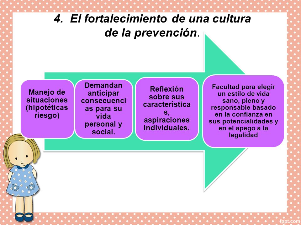 4. El fortalecimiento de una cultura de la prevención.
