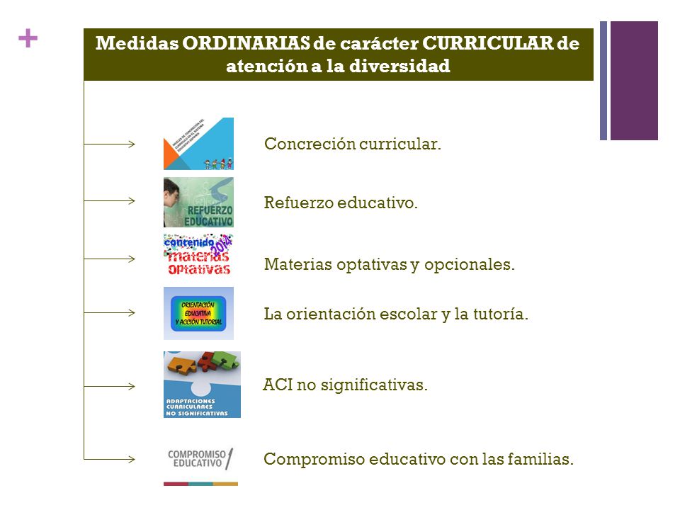 Medidas ORDINARIAS de carácter CURRICULAR de atención a la diversidad