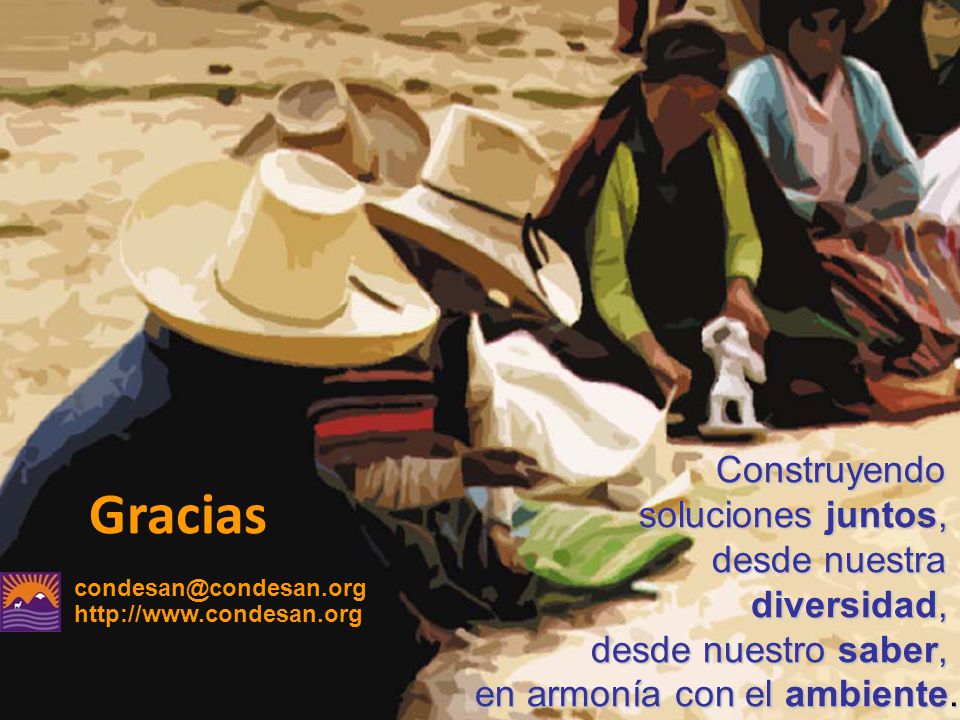 Construyendo soluciones juntos, desde nuestra diversidad, desde nuestro saber, en armonía con el ambiente.