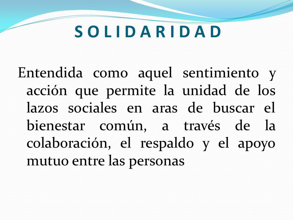 S O L I D A R I D A D