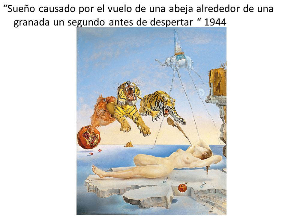 Sueño causado por el vuelo de una abeja alrededor de una granada un segundo antes de despertar 1944