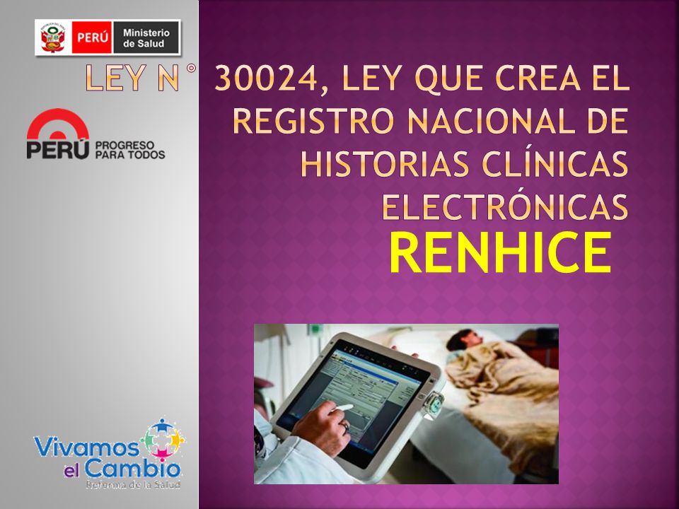 Ley N° 30024, Ley que crea el Registro Nacional de Historias Clínicas Electrónicas
