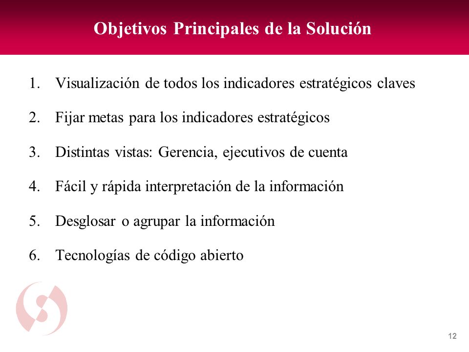Objetivos Secundarios y Complementarios de la Solución