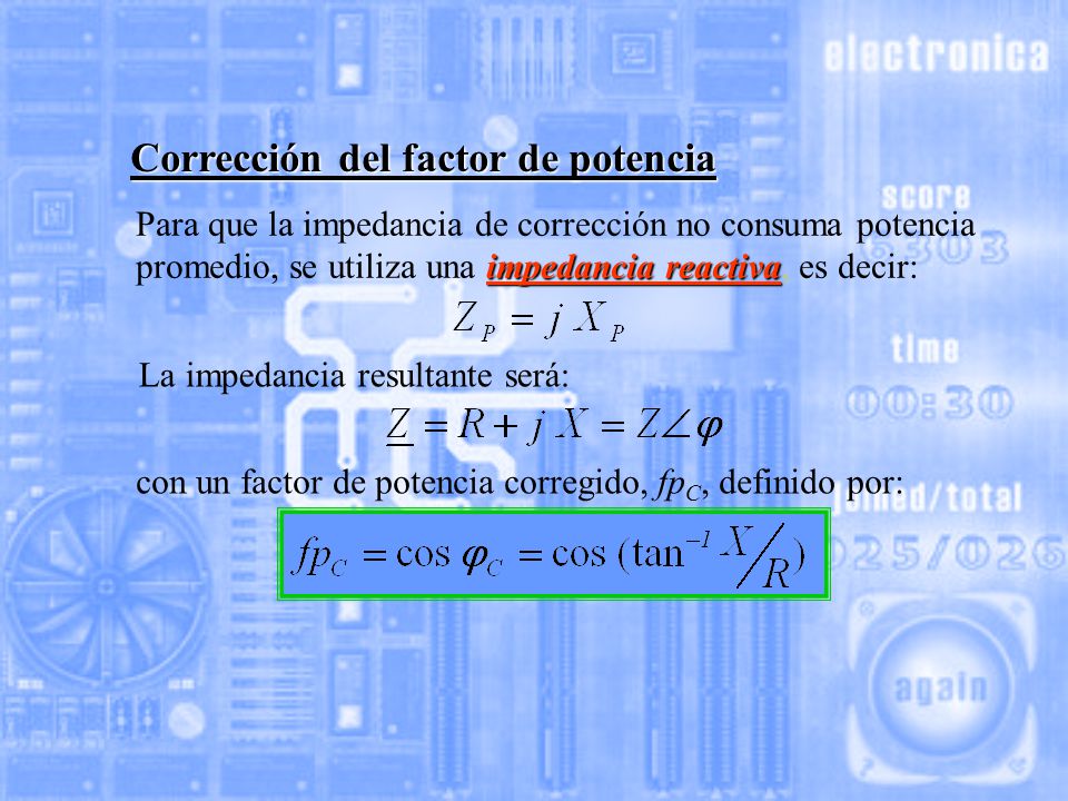 Corrección del factor de potencia