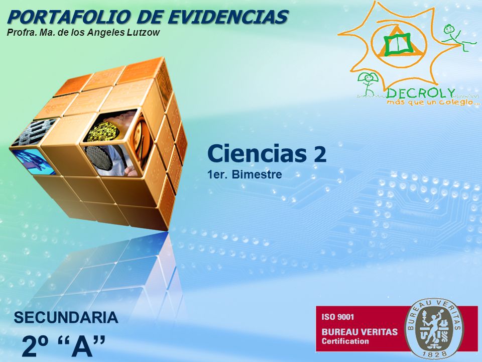2º A Ciencias 2 PORTAFOLIO DE EVIDENCIAS SECUNDARIA 1er. Bimestre