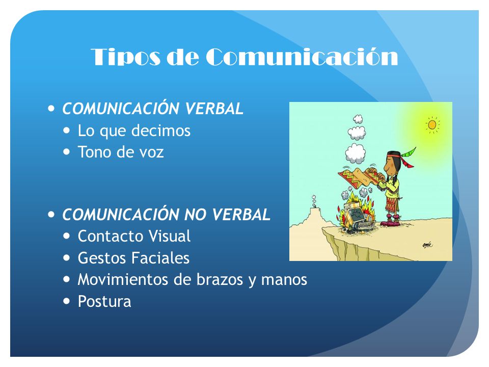 Tipos de Comunicación COMUNICACIÓN VERBAL Lo que decimos Tono de voz