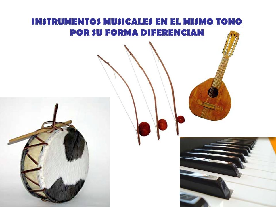 INSTRUMENTOS MUSICALES EN EL MISMO TONO POR SU FORMA DIFERENCIAN