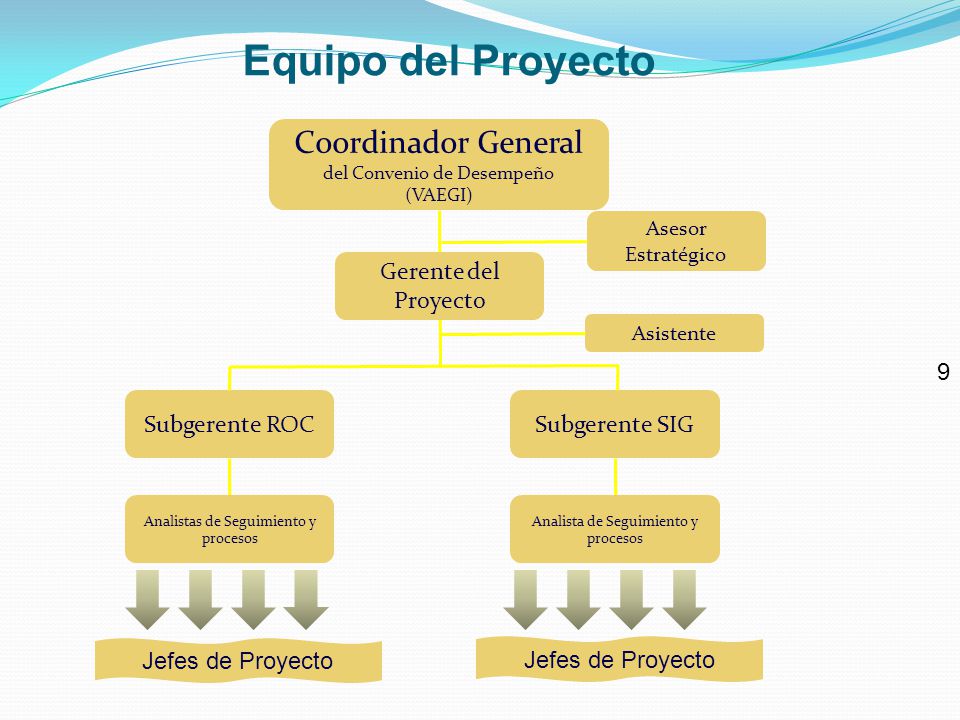 Equipo del Proyecto Coordinador General del Convenio de Desempeño