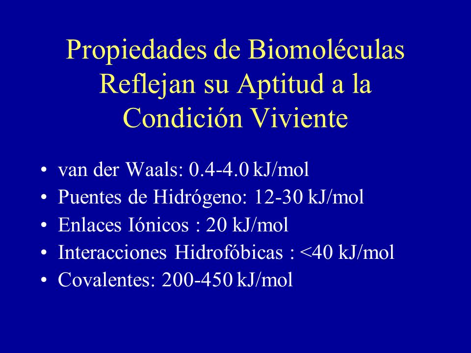 Propiedades de Biomoléculas Reflejan su Aptitud a la Condición Viviente