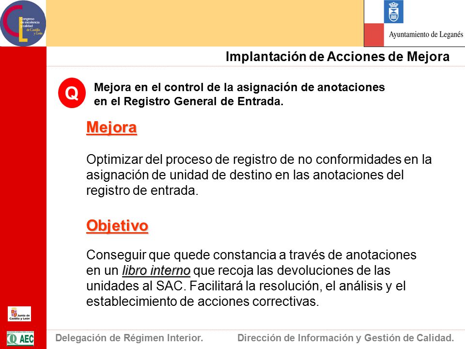 Q Mejora en el control de la asignación de anotaciones en el Registro General de Entrada. Mejora.