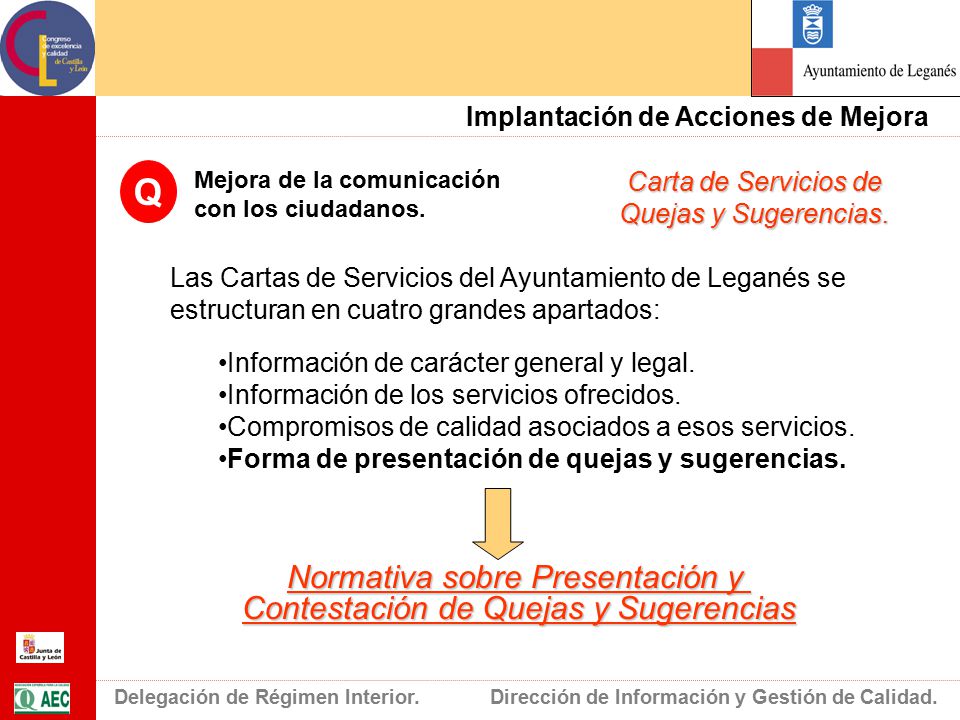 Q Normativa sobre Presentación y Contestación de Quejas y Sugerencias