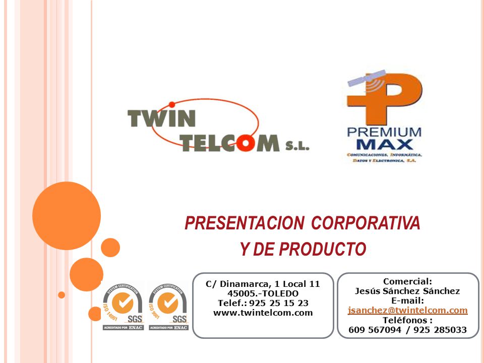 PRESENTACION CORPORATIVA Y DE PRODUCTO