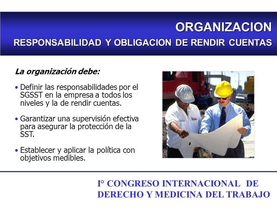 ORGANIZACION RESPONSABILIDAD Y OBLIGACION DE RENDIR CUENTAS