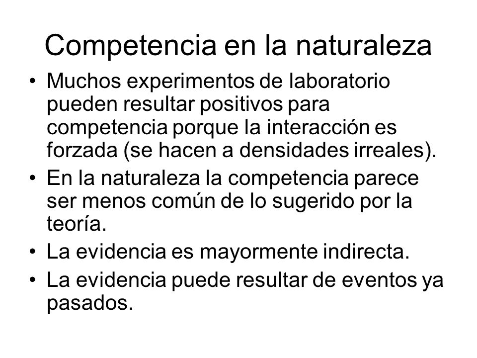 Competencia en la naturaleza