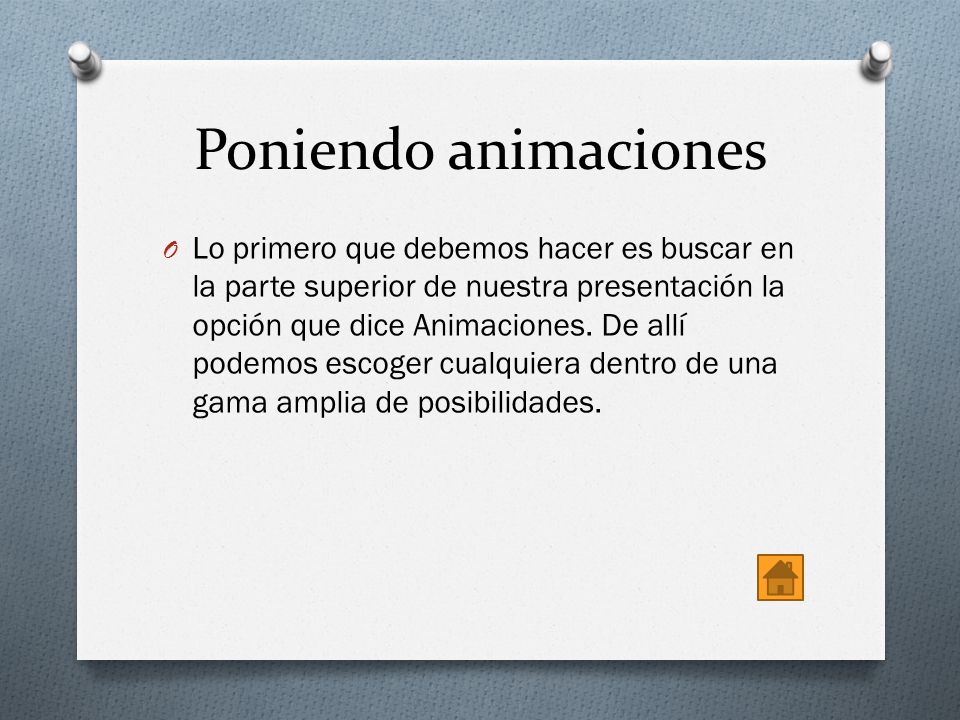 Poniendo animaciones