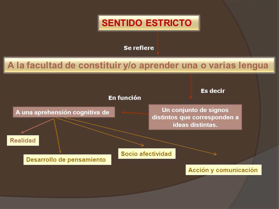 Un conjunto de signos distintos que corresponden a ideas distintas.