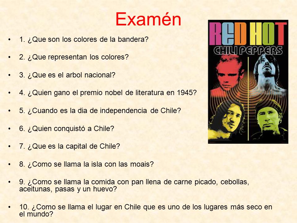 Examén 1. ¿Que son los colores de la bandera