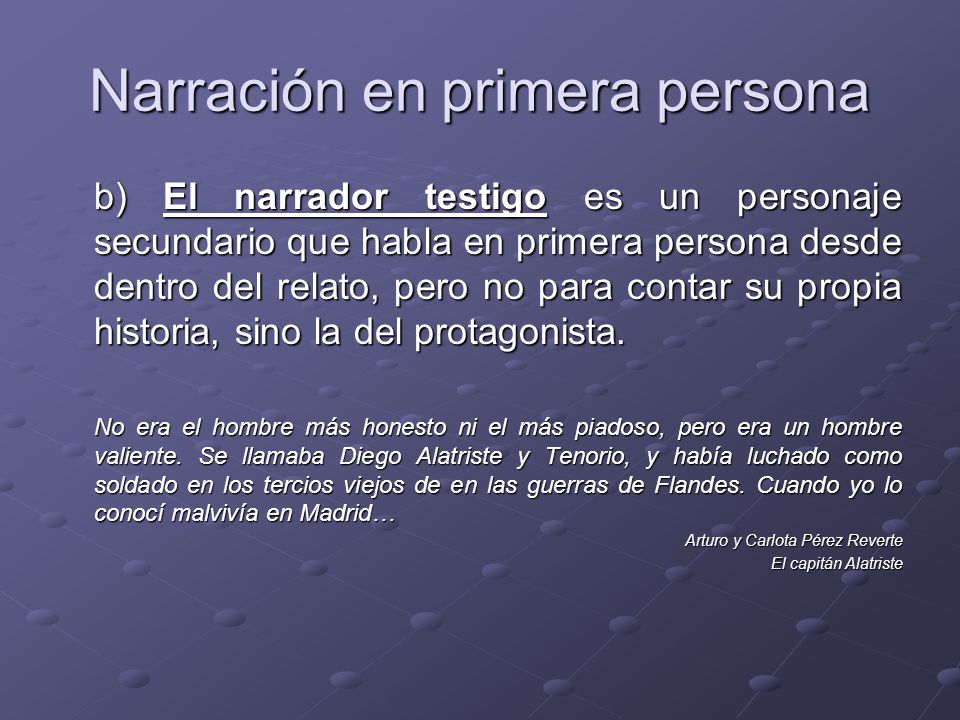 Narración en primera persona