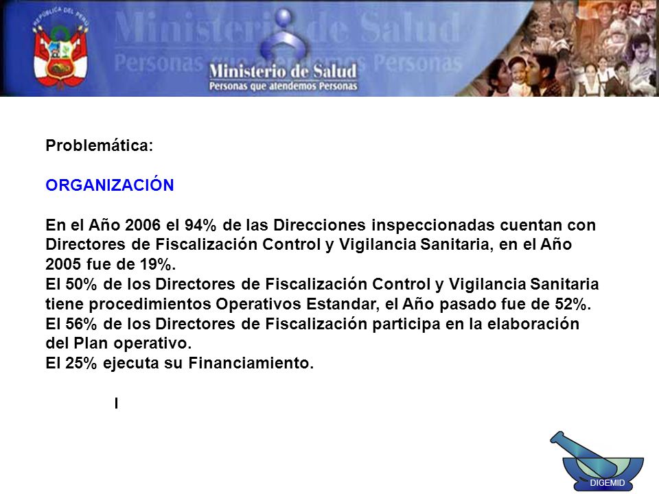 tiene procedimientos Operativos Estandar, el Año pasado fue de 52%.