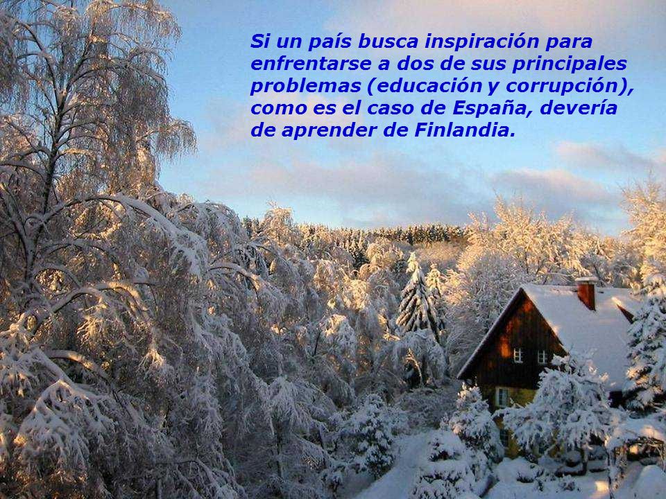 Si un país busca inspiración para enfrentarse a dos de sus principales problemas (educación y corrupción), como es el caso de España, devería de aprender de Finlandia.