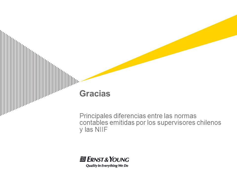 Gracias Principales diferencias entre las normas contables emitidas por los supervisores chilenos y las NIIF.