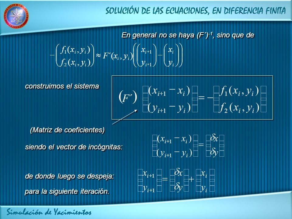 Solucion De Las Ecuaciones En Diferencia Finita Ppt Descargar