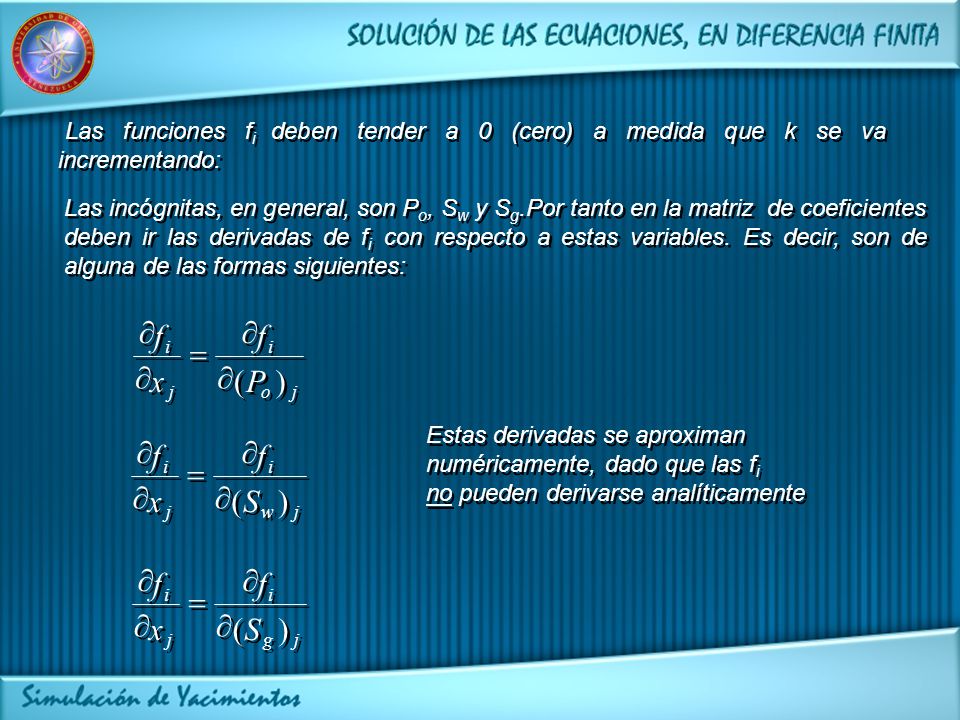 Las funciones fi deben tender a 0 (cero) a medida que k se va incrementando:
