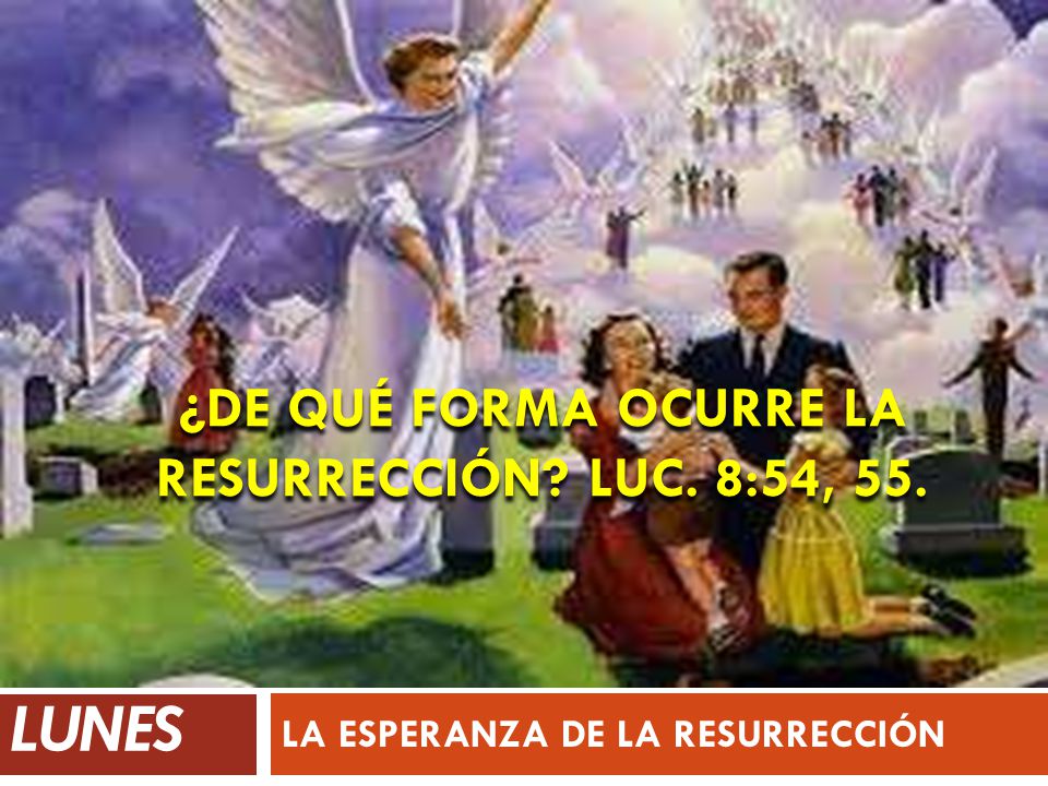 ¿De qué forma ocurre la resurrección Luc. 8:54, 55.