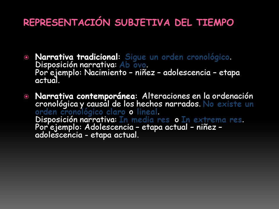 REPRESENTACIÓN SUBJETIVA DEL TIEMPO