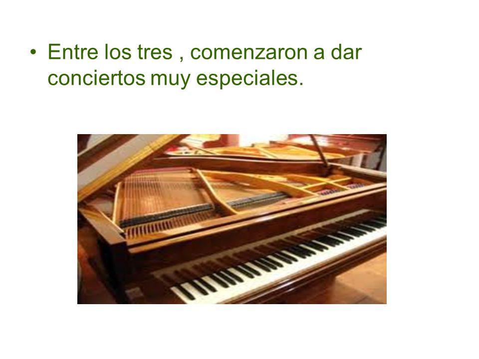 Entre los tres , comenzaron a dar conciertos muy especiales.
