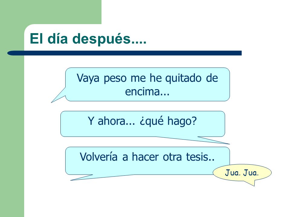 El día después.... Vaya peso me he quitado de encima...