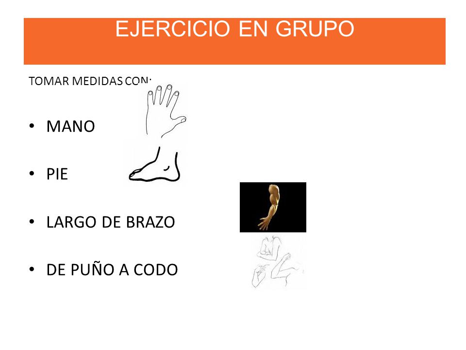 EJERCICIO EN GRUPO MANO PIE LARGO DE BRAZO DE PUÑO A CODO