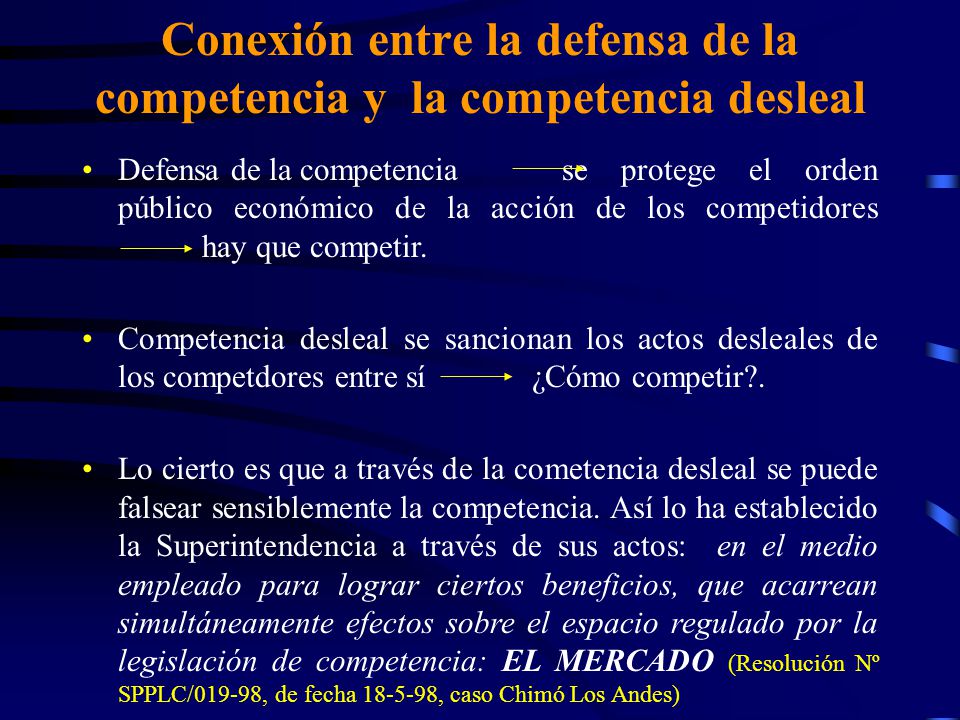 Conexión entre la defensa de la competencia y la competencia desleal