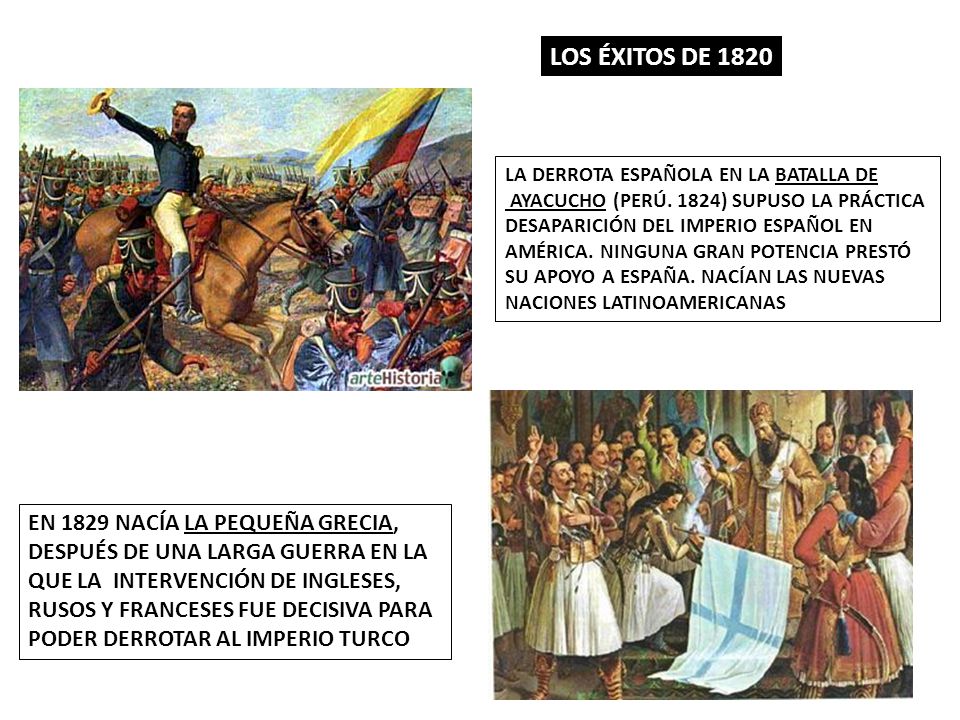 LOS ÉXITOS DE 1820 EN 1829 NACÍA LA PEQUEÑA GRECIA,