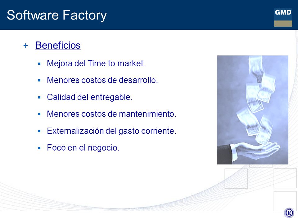 Software Factory Beneficios Mejora del Time to market.