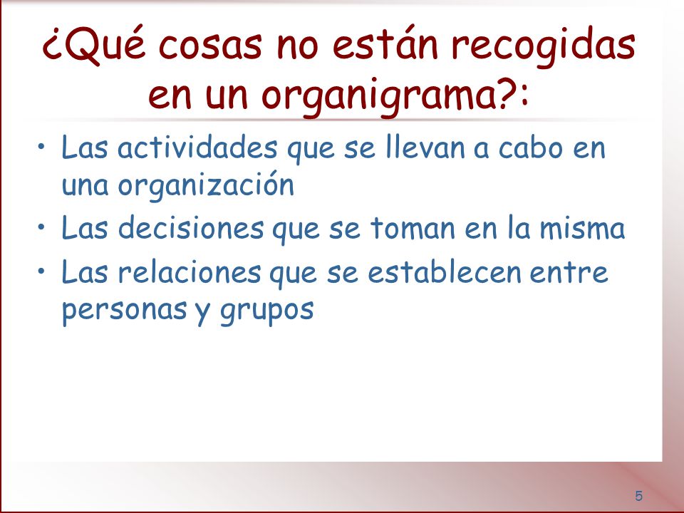 Organizar es complejo porque hay que tener en cuenta: