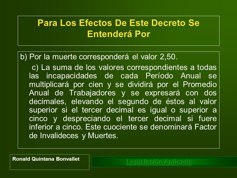 Para Los Efectos De Este Decreto Se Entenderá Por