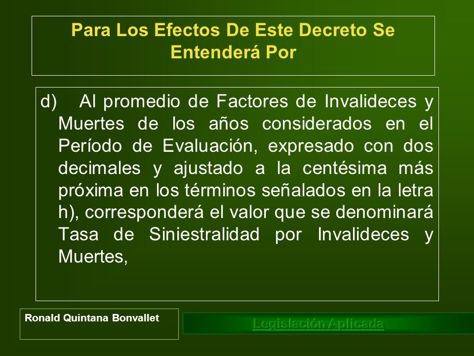 Para Los Efectos De Este Decreto Se Entenderá Por
