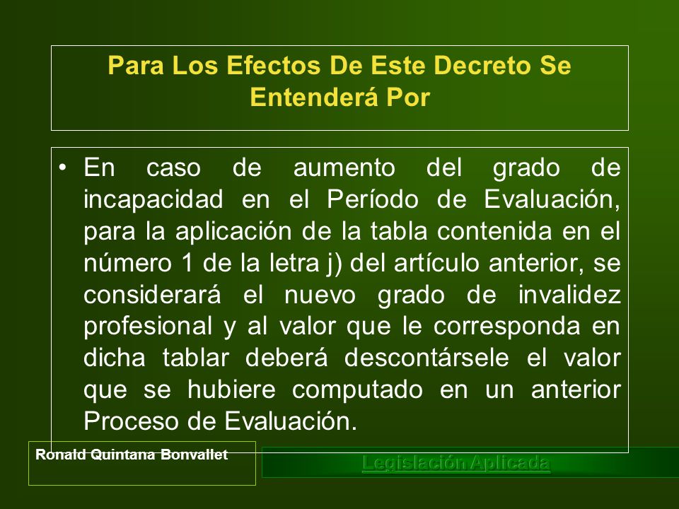 Para Los Efectos De Este Decreto Se Entenderá Por