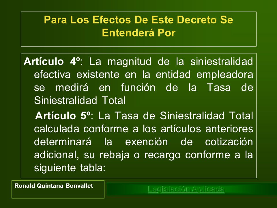 Para Los Efectos De Este Decreto Se Entenderá Por