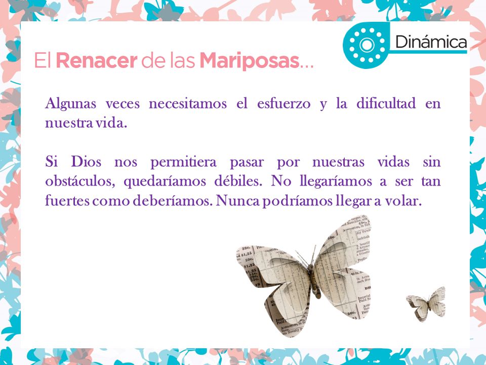 Algunas veces necesitamos el esfuerzo y la dificultad en nuestra vida.