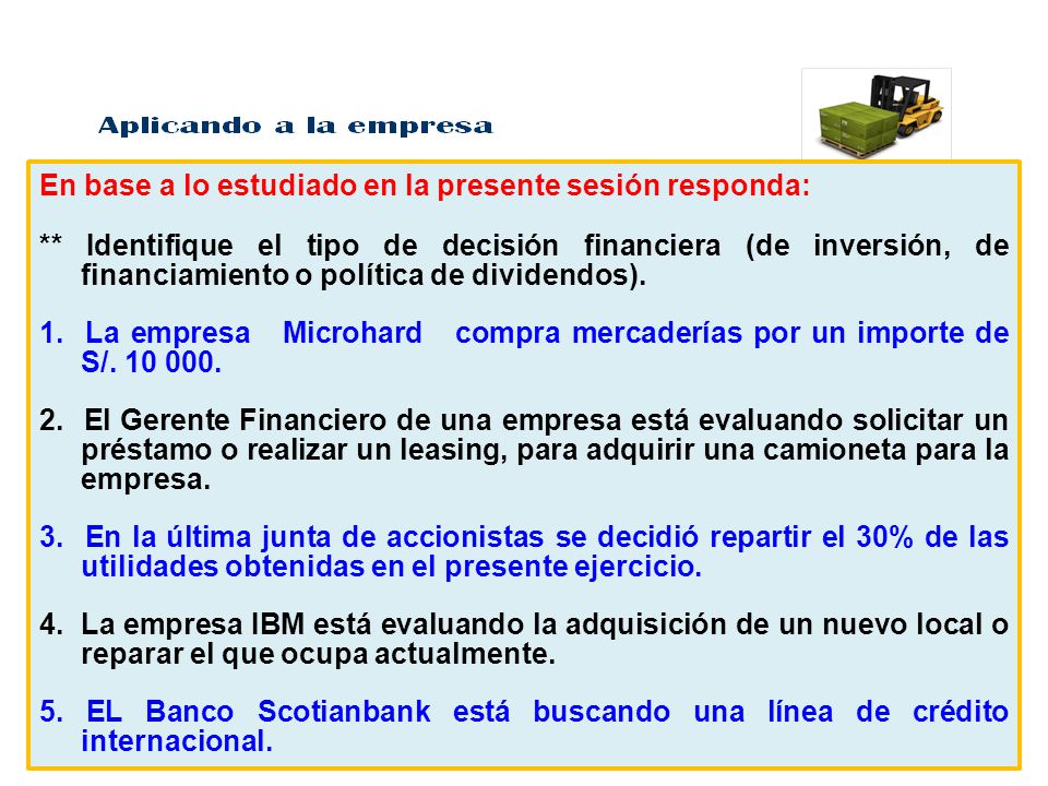 En base a lo estudiado en la presente sesión responda:
