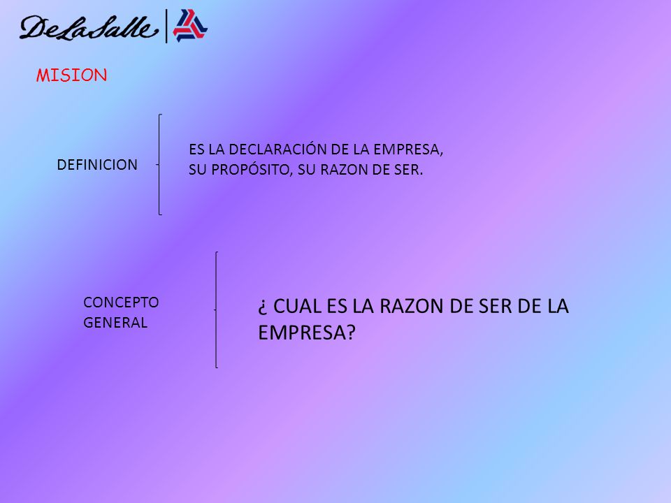 ¿ CUAL ES LA RAZON DE SER DE LA EMPRESA