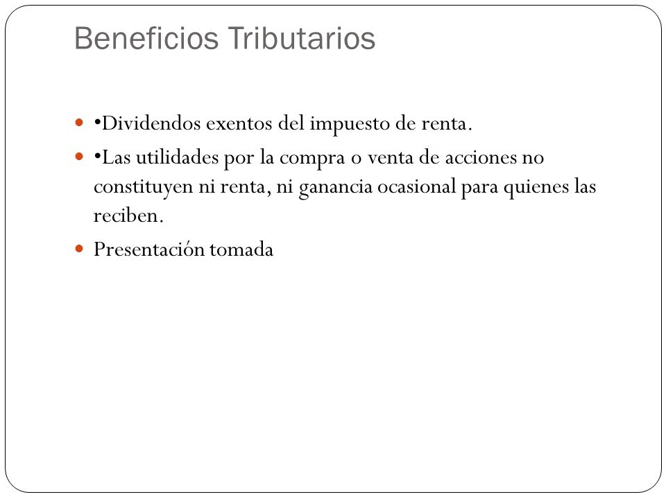 Beneficios Tributarios