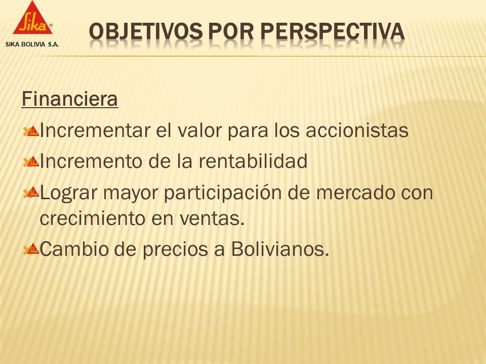 Objetivos por Perspectiva