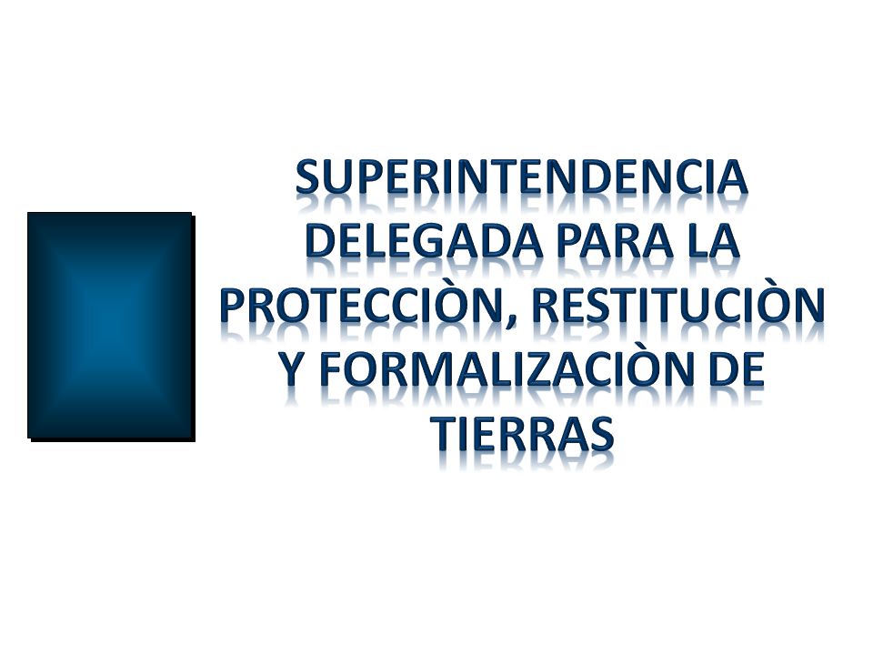 SUPERINTENDENCIA DELEGADA PARA LA PROTECCIÒN, RESTITUCIÒN Y FORMALIZACIÒN DE TIERRAS