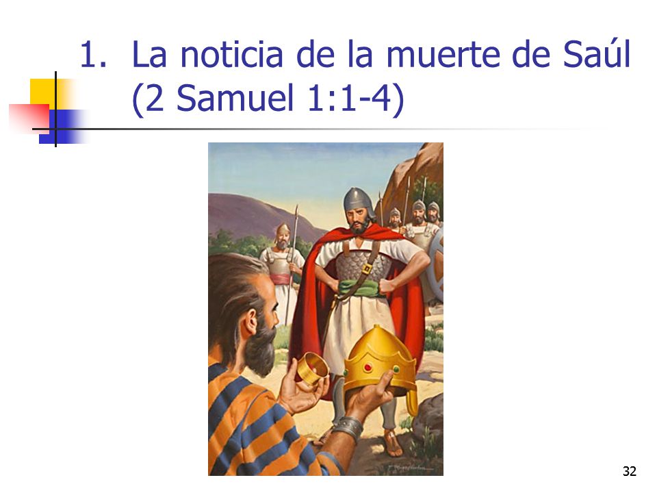 La noticia de la muerte de Saúl (2 Samuel 1:1-4)