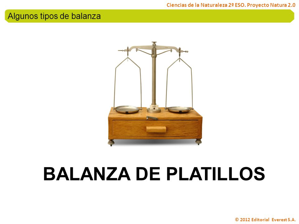 BALANZA DE PLATILLOS Algunos tipos de balanza