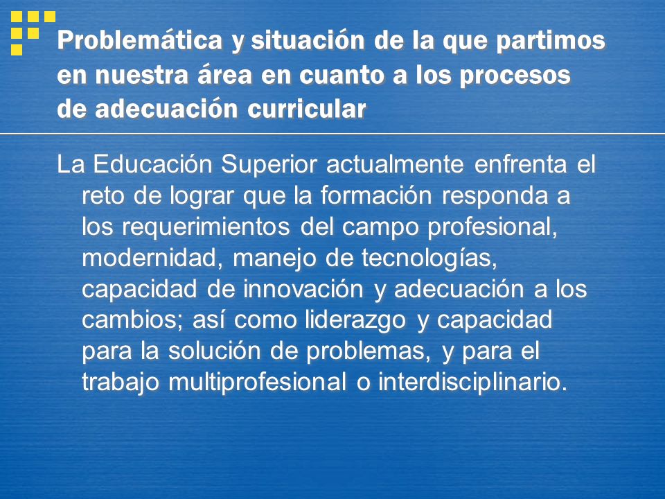 Problemática y situación de la que partimos en nuestra área en cuanto a los procesos de adecuación curricular